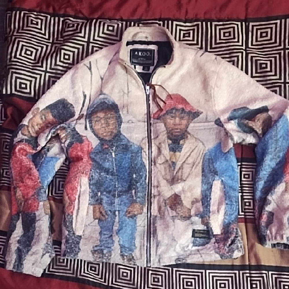 Akoo Jacket with Artistic Multicolor Design